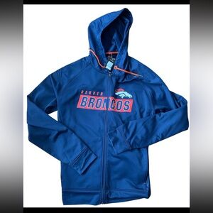 NWT - Denver broncos full zip hoodie jacket. Unisex Majestic